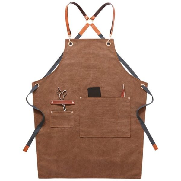 Denim Workwear Apron with Logo Print